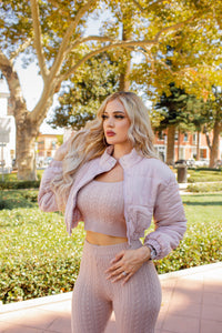 BLUSH BOMBER JACKET