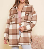 BROWN PLAID JACKET/COAT