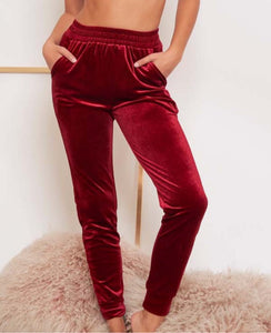 ELENA VELVET JOGGERS