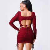 JOURDAN BURGUNDY DRESS