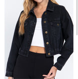 BRIT BLACK DENIM JACKET