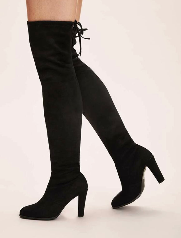 JUDITH HIGH KNEE BOOTS(black & taupe)